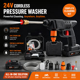Rechargeable Portable Powerful High Pressure Water Spray Gun 48VF Lithium Cordless Wireless Car Wash Water Jet Foam Gun Car Wash