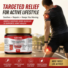 GEEDEL Japanese Pain Relief Gel – Soothing Massage Balm for Joint & Muscle Pain | Instant Quick Relief Cream | Healing Formula for Body
