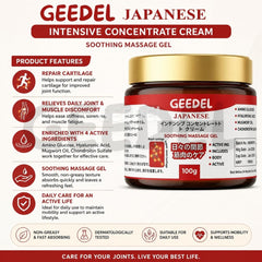 GEEDEL Japanese Pain Relief Gel – Soothing Massage Balm for Joint & Muscle Pain | Instant Quick Relief Cream | Healing Formula for Body