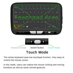 H18+ 2.4Ghz Wireless Keyboard Full Touchpad Backlight Keyboard