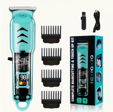 1pc Men'S Hair Clipper, Professional Seamless T-Blade Electric Shaver Trimming Set, Wireless USB Charging with LCD Display, Men'S Gift, Birthday and 12.12 live