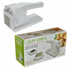 Coupe-Frites Manual French Fries Cutter – Stainless Steel Blades with 2 Interchangeable Grids