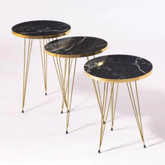 Round White/Black Side Table / Coffee Table - AlifdukanAlifdukan types here :)