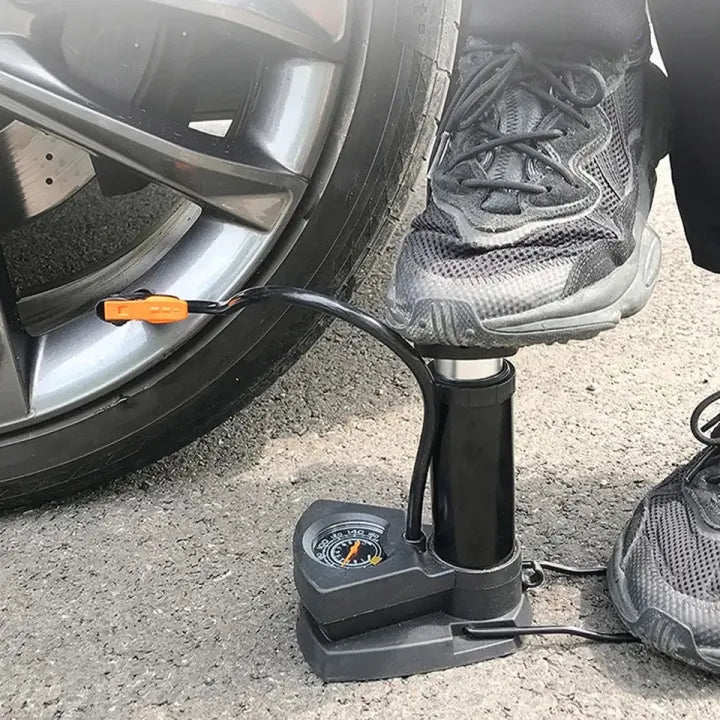 Foot Air Pump With Air Pressure Gauge Portable Mini for Bicycle,Bike,Motorcycle,Car,Football / Mini air pump