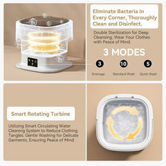 Mini Portable Washing Machine Folding Washing Small Household Folding Washing Machine