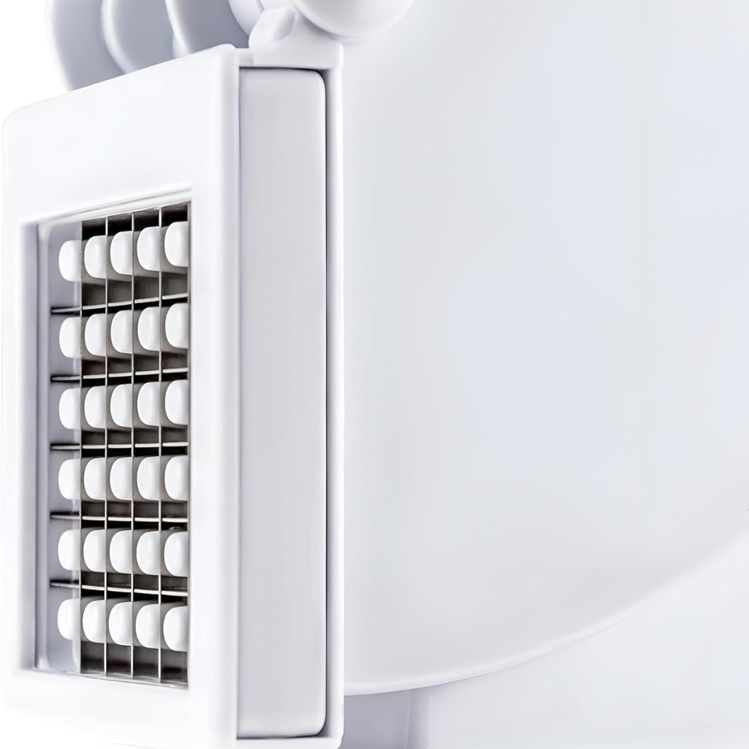 Coupe-Frites Manual French Fries Cutter – Stainless Steel Blades with 2 Interchangeable Grids