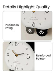 "Adorable Panda Wall Clock – Cute Cartoon Design for Kids' Room"