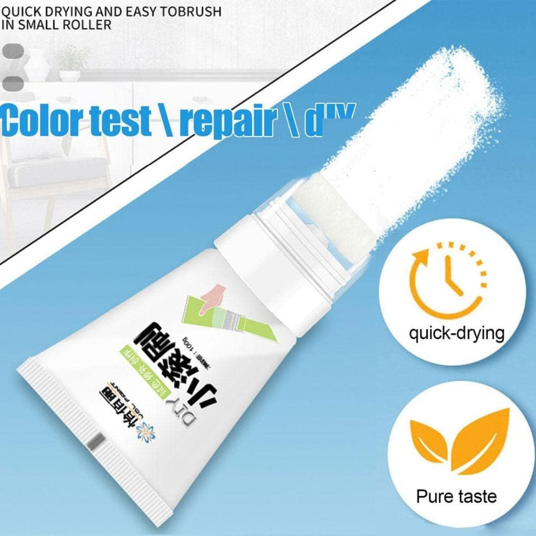 White Wall Small Roller Brush Paint, Small Roller Brush Latex Wall Paint, DIY Wall Paint Repair Wall Paste, Dirty Cover Wall Renovation Repair Wall Paint