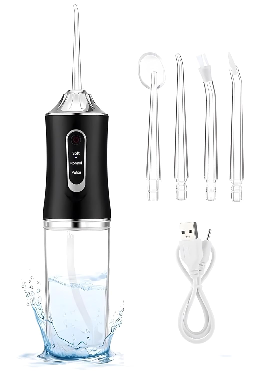 Water Flosser Portable Dental Water Jet Oral Teeth Irrigator Waterproof Tooth Cleaner Water Flosser Oral Flosser 3 Modes And 4 Nozzels