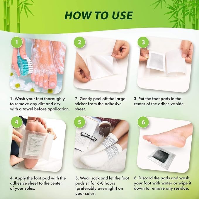 Kinoki Foot Pads for Your Health Care – 10 Premium Natural Foot Patches – Adhesive Foot Pads for Foot Pain Relief – Eliminator Unpleasant Odors of Feet – Stick on Foot Pads