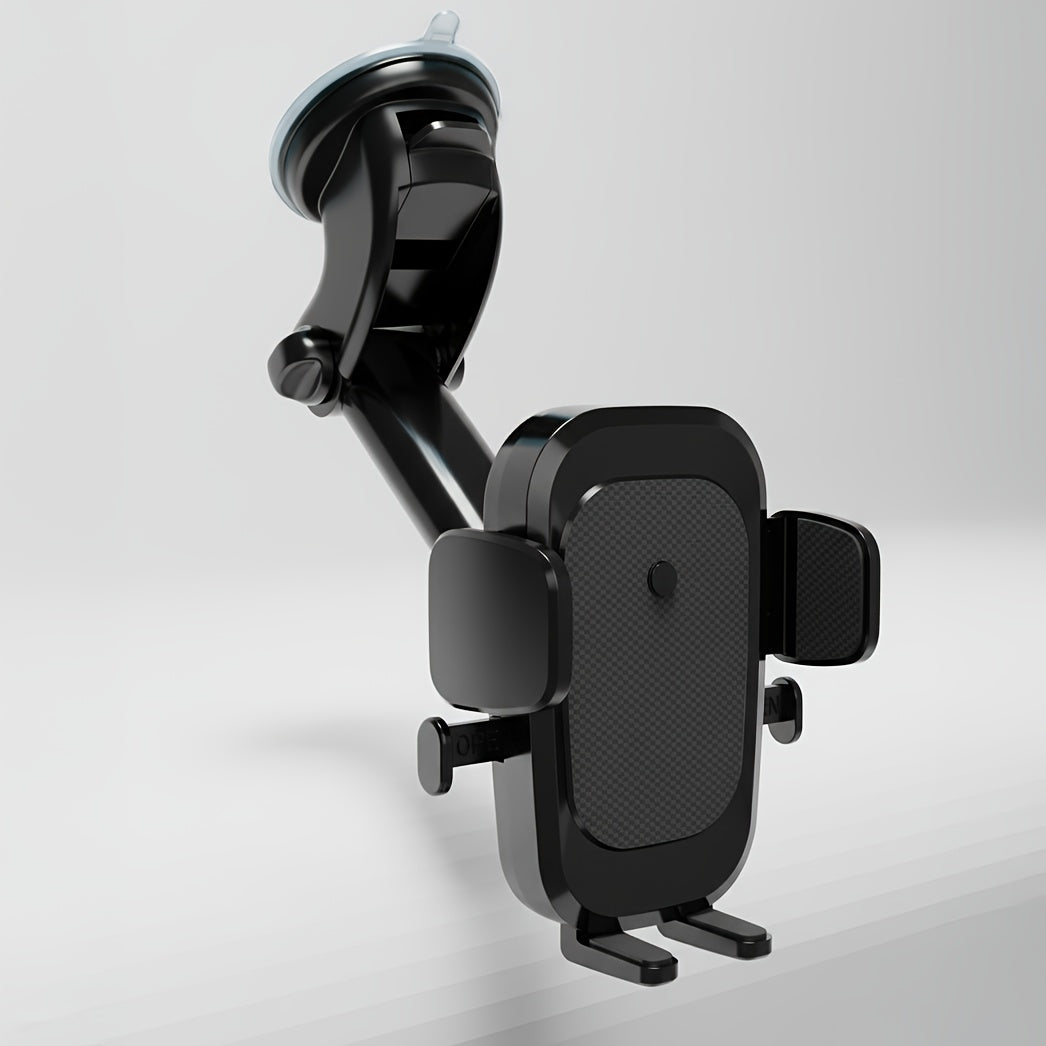 Car Dashboard Phone Mount, Upgraded Triangle Lock And Vacuum Suction Cup, Strong Adhesion, Retractable Long Arm Design, Horizontal And Vertical Screen Switching, Stable And Compatible with Various Smartphones