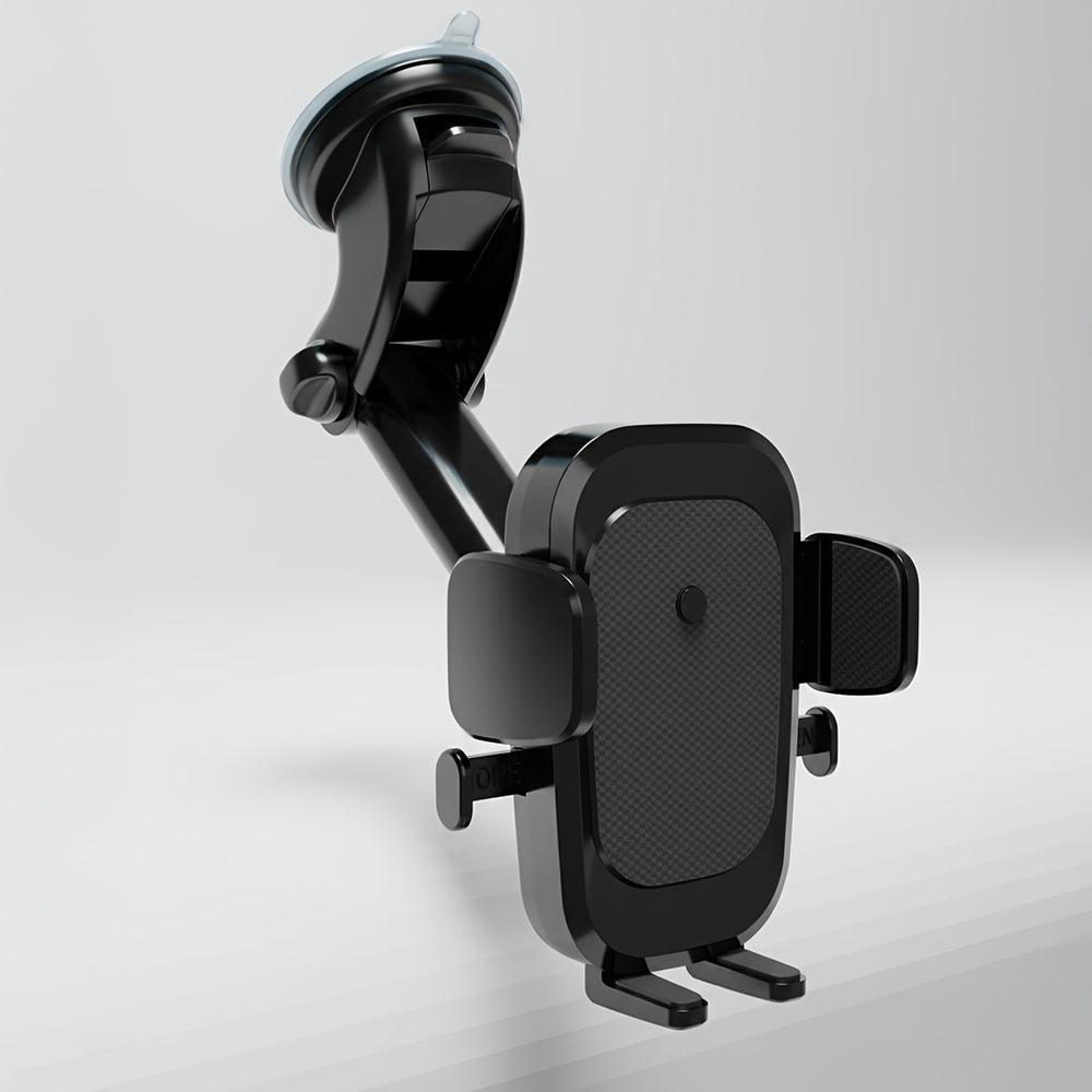 Car Dashboard Phone Mount, Upgraded Triangle Lock And Vacuum Suction Cup, Strong Adhesion, Retractable Long Arm Design, Horizontal And Vertical Screen Switching, Stable And Compatible with Various Smartphones