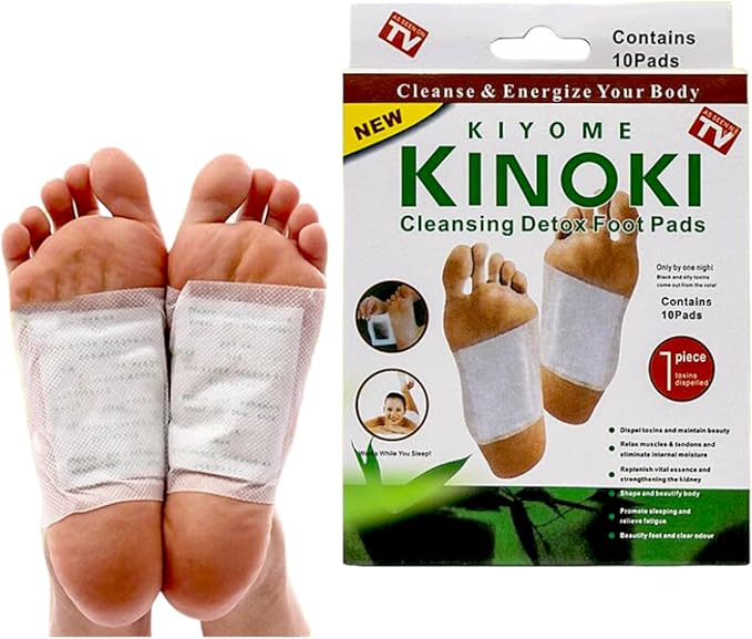 Kinoki Foot Pads for Your Health Care – 10 Premium Natural Foot Patches – Adhesive Foot Pads for Foot Pain Relief – Eliminator Unpleasant Odors of Feet – Stick on Foot Pads