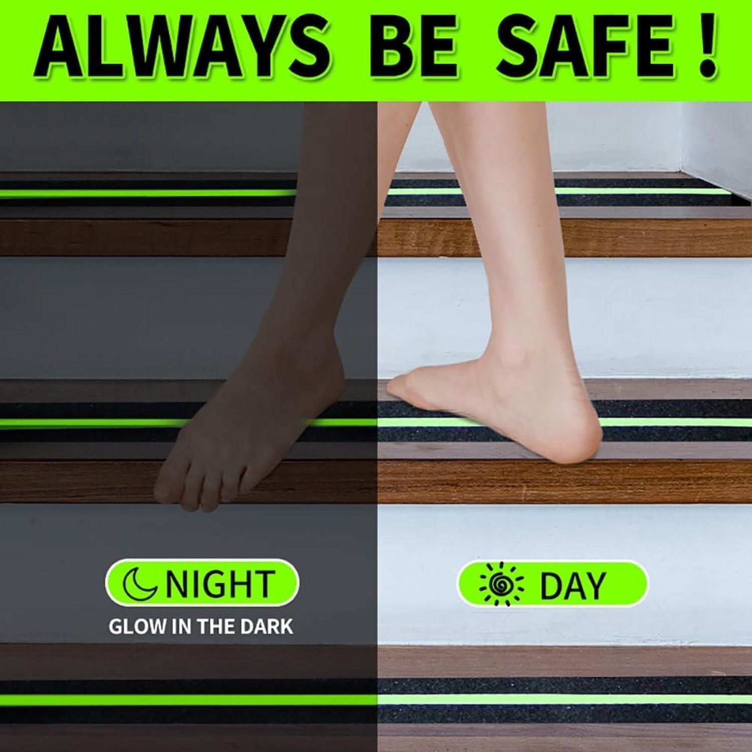 Veltrix Anti Slip Tape For Stairs 2 INCH x 10 METER Waterproof Non-Slip Strips, Heavy Duty Friction Grip Tape for Tiles, Granite, Marble, and Wooden Steps to Prevent