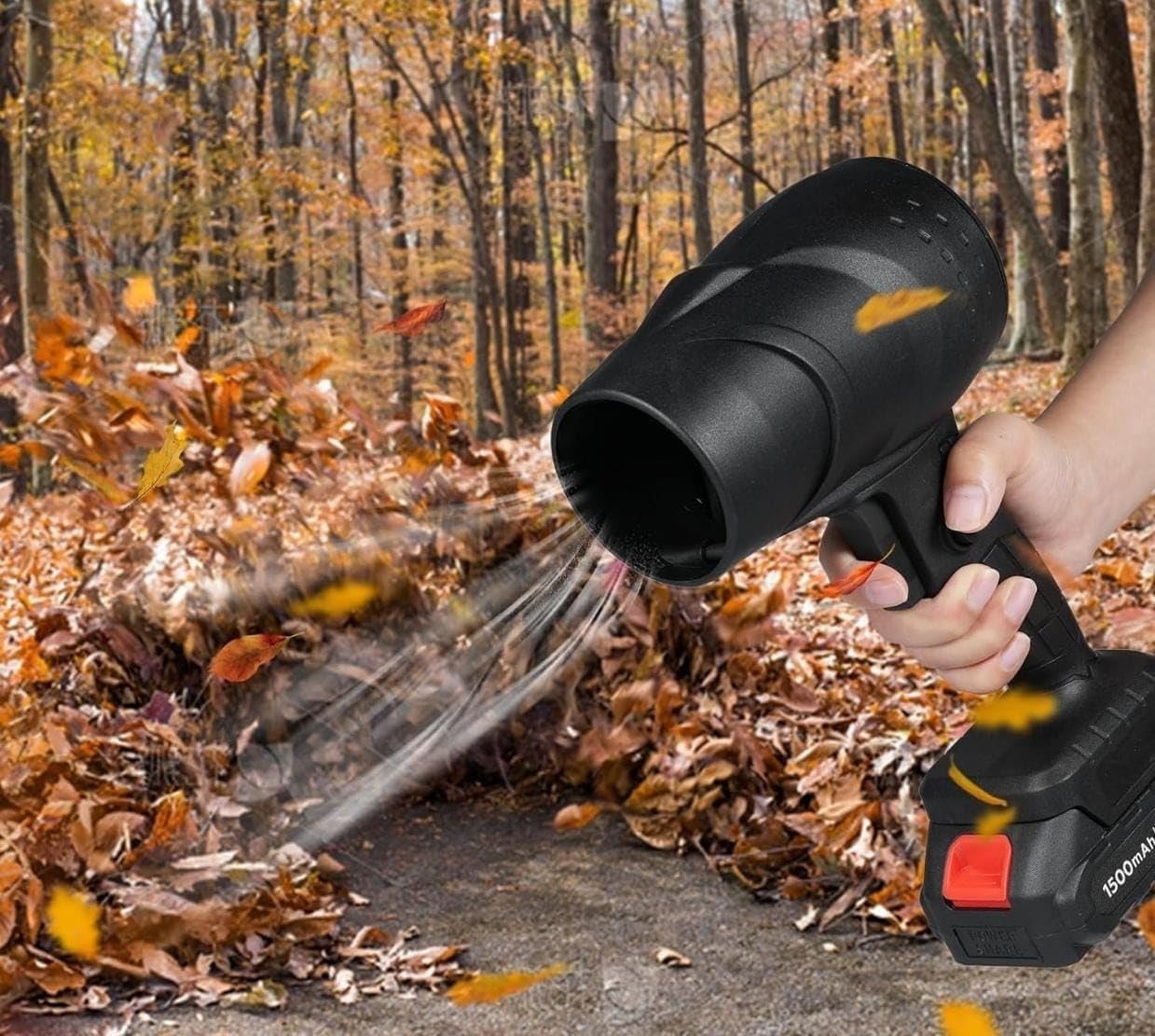 Turbo Jet Air Blower Cordless 48V || Powerful Handheld Blower with Battery & Charger | 300,000 RPM High-Speed Motor | Leaf, Snow & Dust Blower for Outdoor & Indoor Use