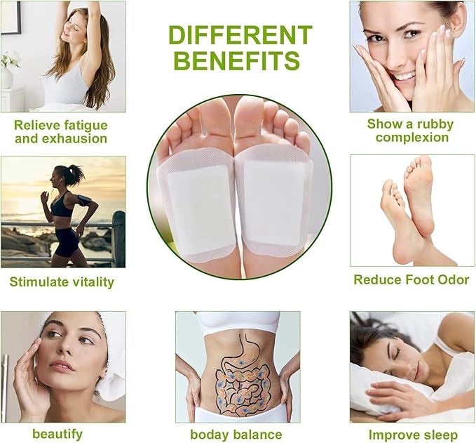 Kinoki Foot Pads for Your Health Care – 10 Premium Natural Foot Patches – Adhesive Foot Pads for Foot Pain Relief – Eliminator Unpleasant Odors of Feet – Stick on Foot Pads