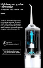 Water Flosser Portable Dental Water Jet Oral Teeth Irrigator Waterproof Tooth Cleaner Water Flosser Oral Flosser 3 Modes And 4 Nozzels