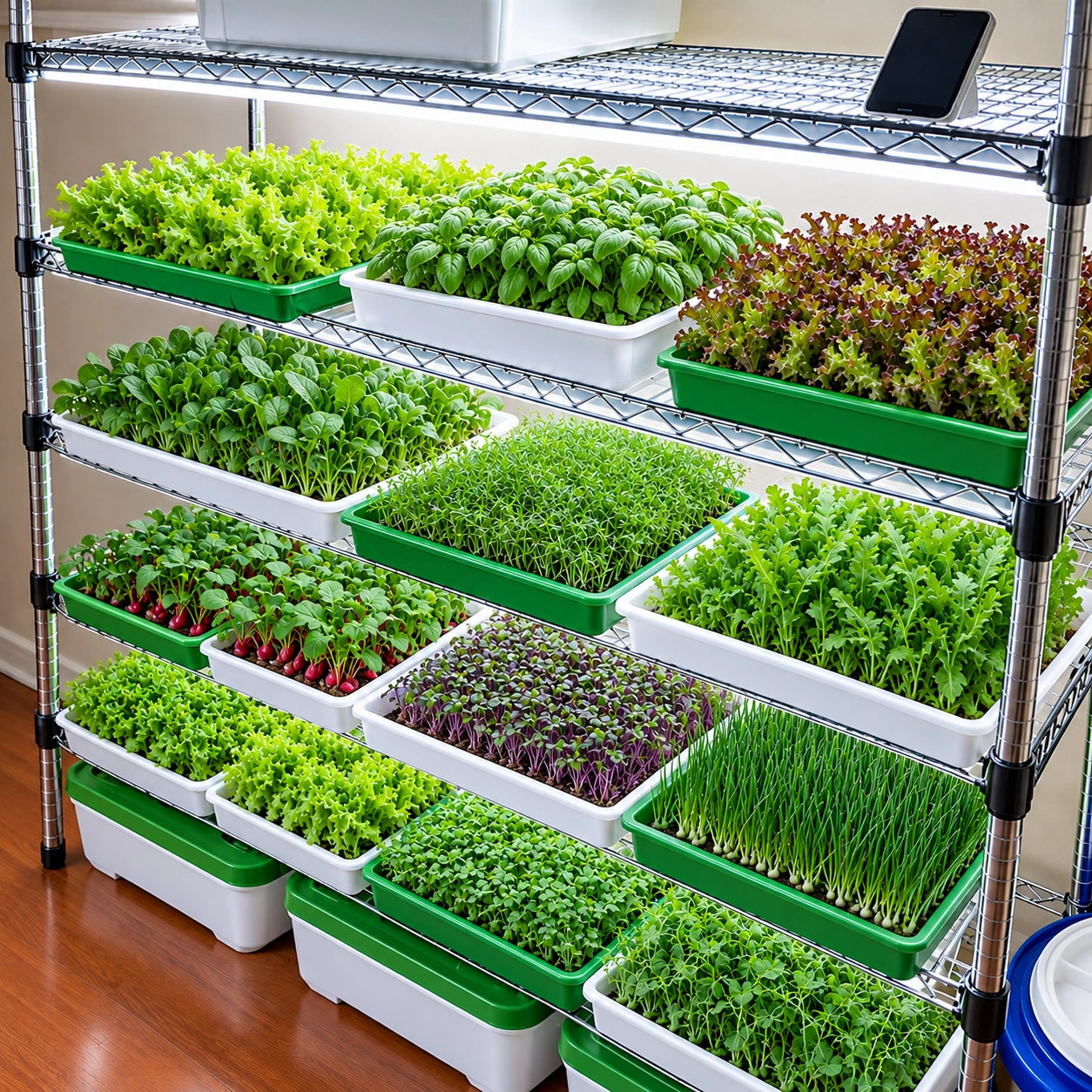 Automatic Wheatgrass Growing Tray | Self-Watering Hydroponic Sprout Planter for Home
