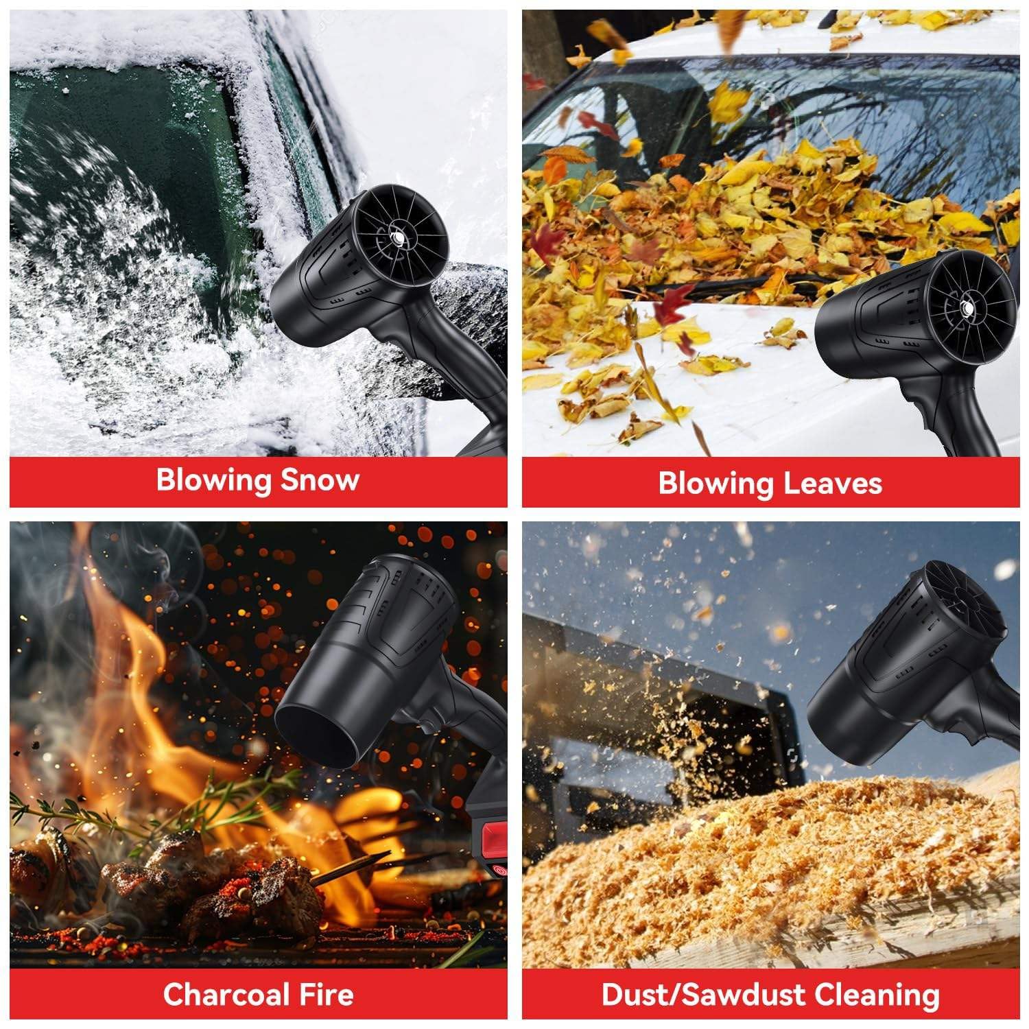 Turbo Jet Air Blower Cordless 48V || Powerful Handheld Blower with Battery & Charger | 300,000 RPM High-Speed Motor | Leaf, Snow & Dust Blower for Outdoor & Indoor Use