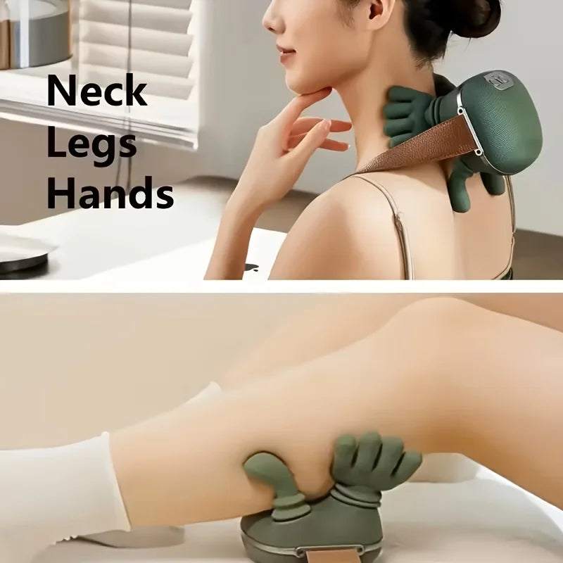 Professional Electric  Massager with Hand-Like Kneading Action ComfortCare USB Rechargeable Neck & Body Massager for Men & Women