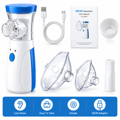 Portable Mesh Nebulizer Machine for Kids & Adults | Mini Inhaler with Mask