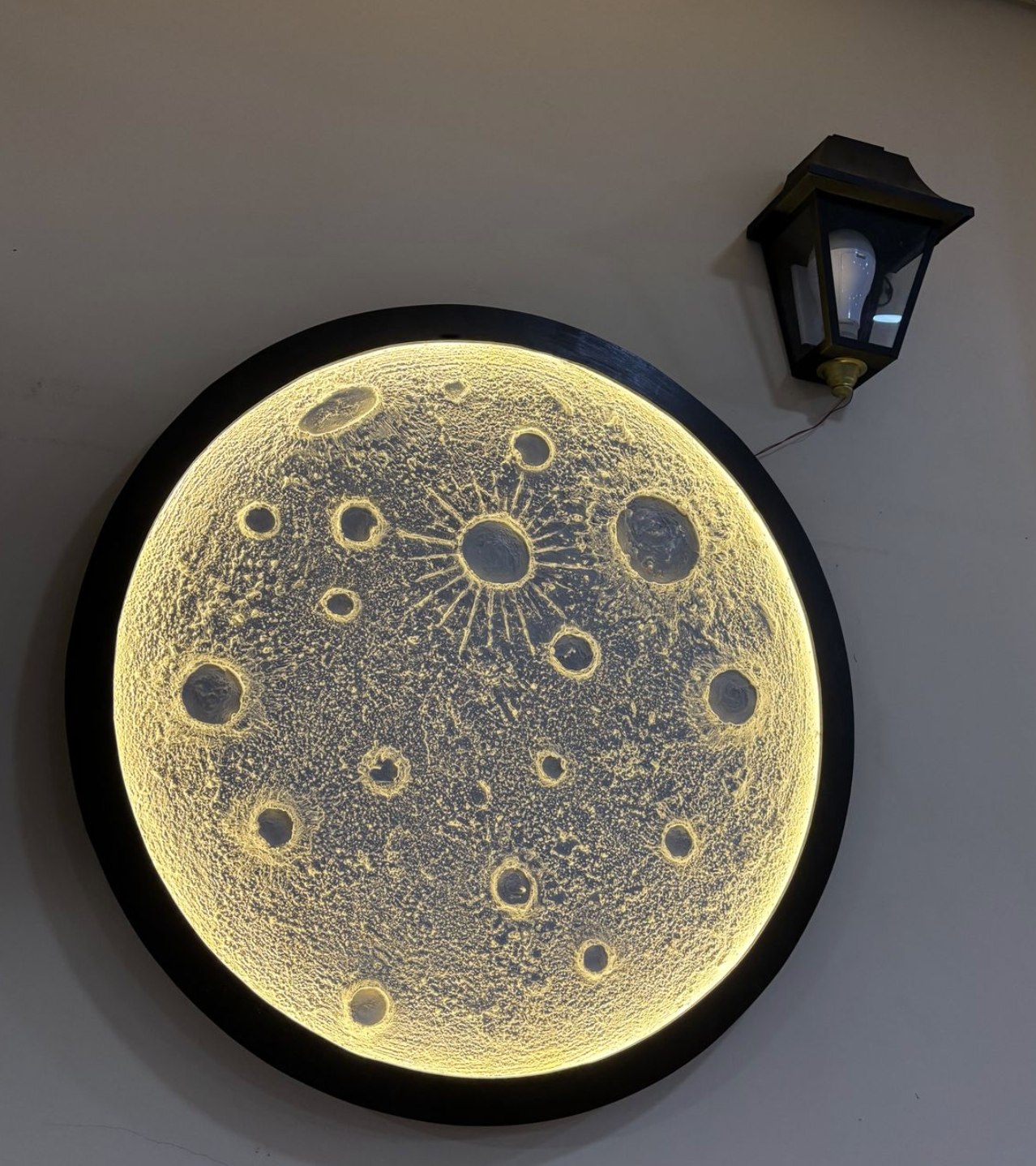 Premium Quality  Moon Light Wall Hanging Hand Made Art Moon Light Decorative  Moon Lamp