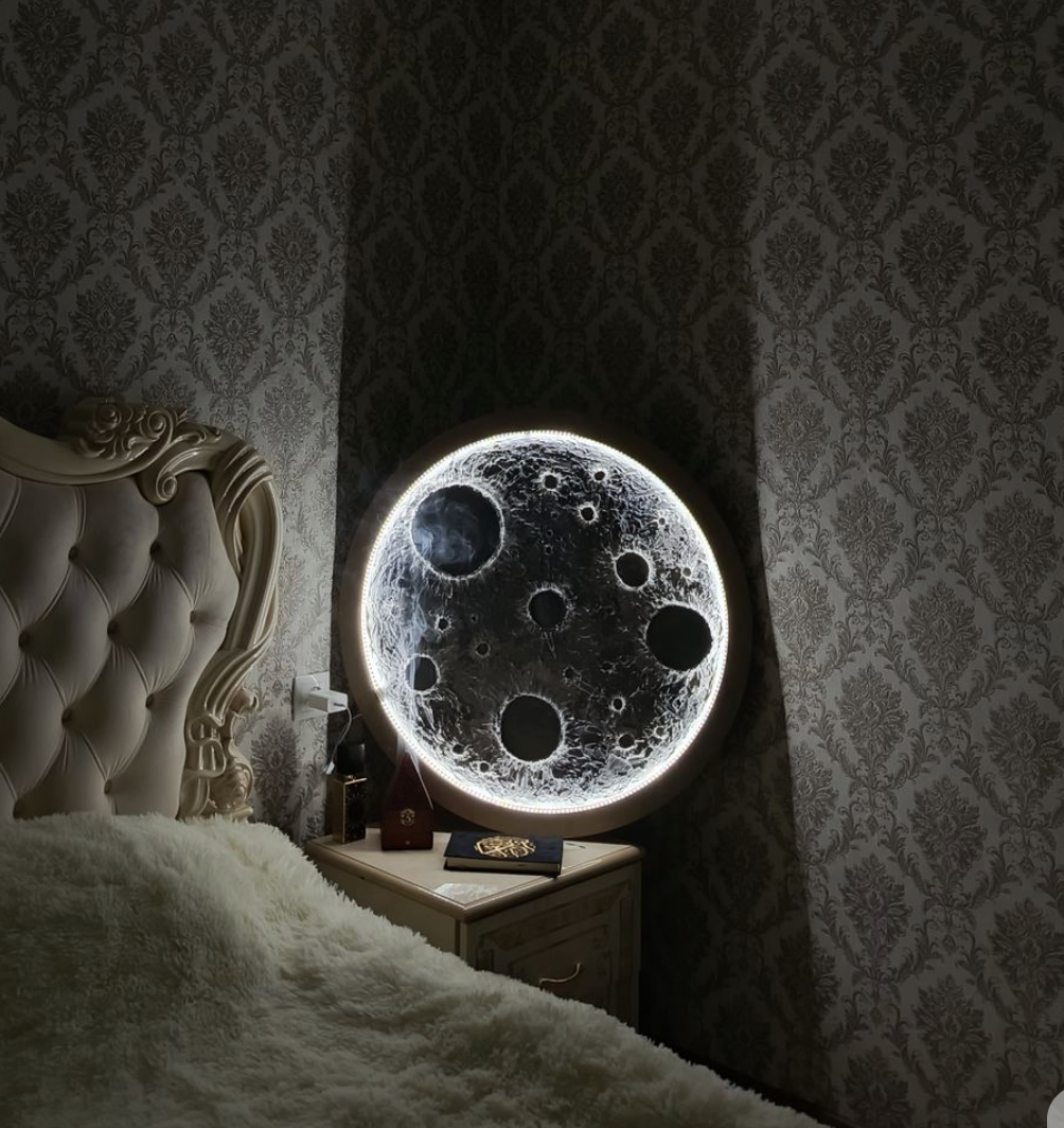 Premium Quality  Moon Light Wall Hanging Hand Made Art Moon Light Decorative  Moon Lamp
