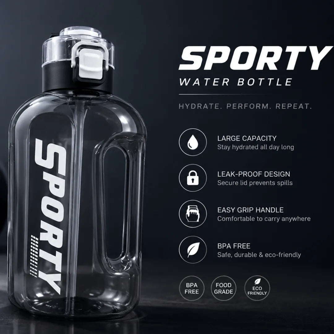 Sporty Water Bottle (BPA Free) (Premium Quality) 2000ml