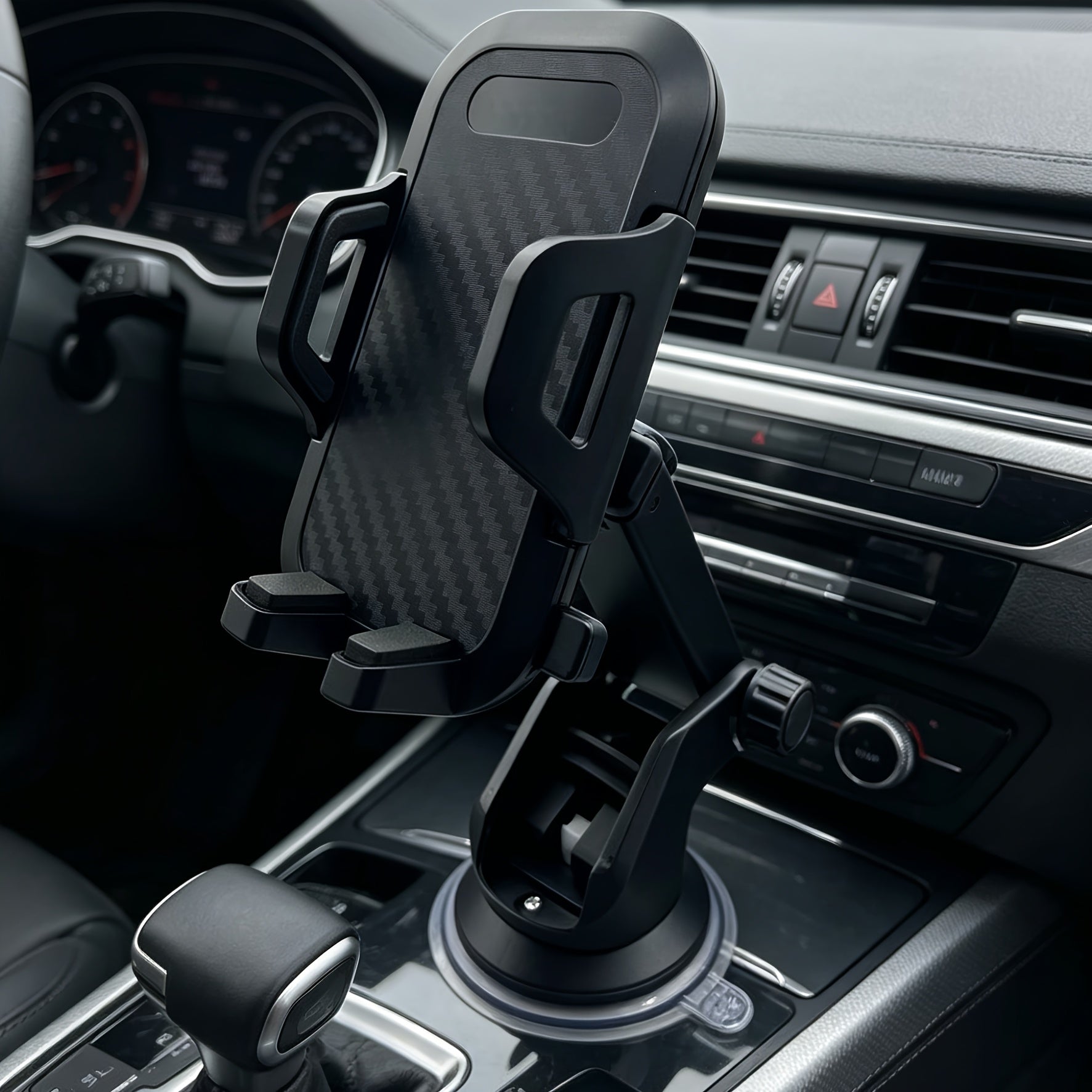 Car Dashboard Phone Mount, Upgraded Triangle Lock And Vacuum Suction Cup, Strong Adhesion, Retractable Long Arm Design, Horizontal And Vertical Screen Switching, Stable And Compatible with Various Smartphones