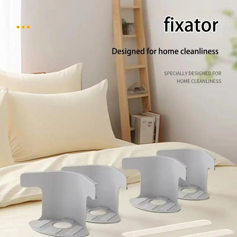 4pcs Heavy Duty Bed Sheet Fastener  Adjustable Transparent PVC Corner Clips for Secure Fit, Multifunctional Use on Any Bed, White, Hand Wash Only, Bed Sheet Clips, Bed Maintenance Tools, Sophisticated Bedroom Accessory, Wearresistant Material