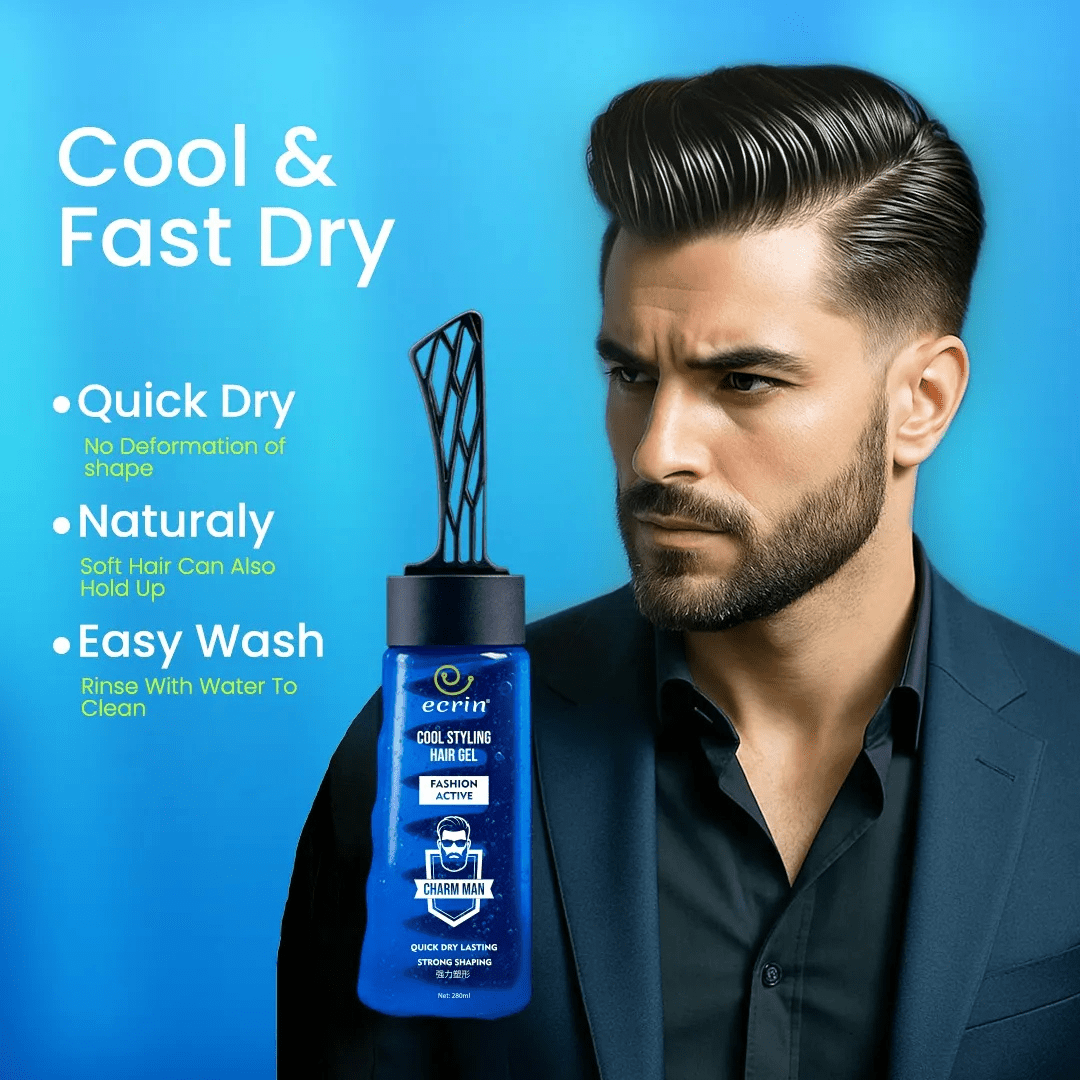 ECRIN Cool Styling Hair Gel with Active Collagen – The Ultimate 24 - Hour Hold for All Hair Types - AlifdukanAlifdukan types here :)