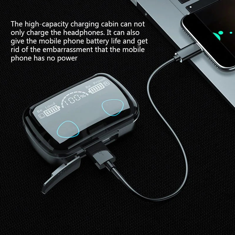 M10 Wireless Earbuds Bluetooth Earphones Noise Cancellation - AlifdukanEver Green types here :)
