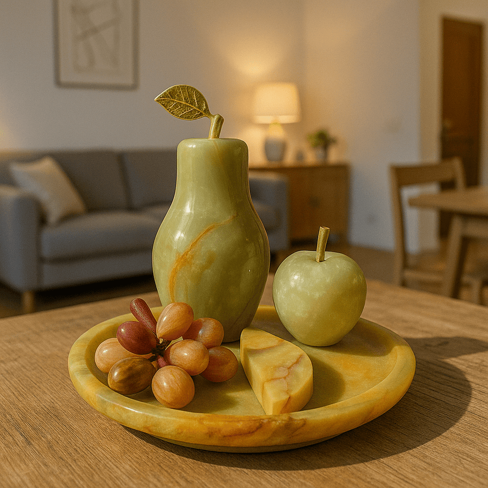 Marble Fruit Arrangement on a Sunny Afternoon - AlifdukanAlifdukan types here :)