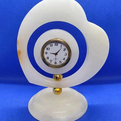 Marble Heart Shape Watch | Natural Onyx Marble Desk Clock | Unique Marble Timepiece Decorative Marble Clock, Luxury Marble Watch, Unique Home Décor, Stone Table Clock, Marble Gift Item, Heart Shape Table Clock - AlifdukanSheeza Nisar Ahmad types here :)