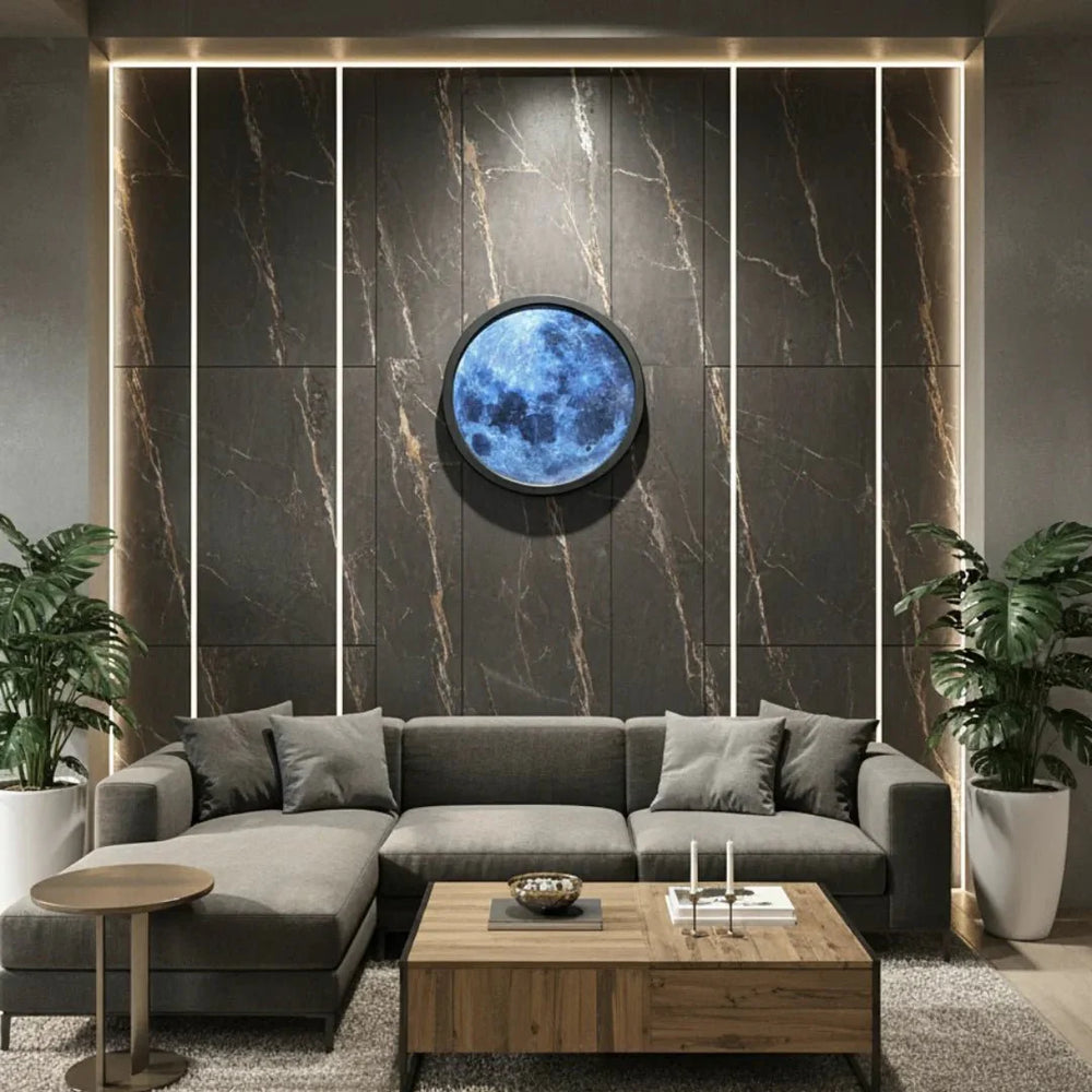 Modern LED Moon Wall Light Decor(Dimensions 18*18 Inch) - AlifdukanStyleNest types here :)