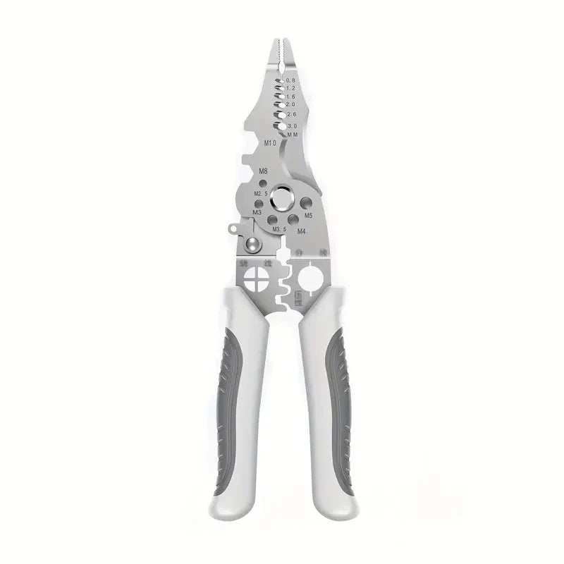 Multifunctional Wire Stripper Pliers - Stainless Steel Ergonomic Grip, No Assembly Required, Portable Cable Stripper & Crimper Tool for Electricians - AlifdukanEver Green types here :)