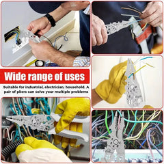 Multifunctional Wire Stripper Pliers - Stainless Steel Ergonomic Grip, No Assembly Required, Portable Cable Stripper & Crimper Tool for Electricians - AlifdukanEver Green types here :)
