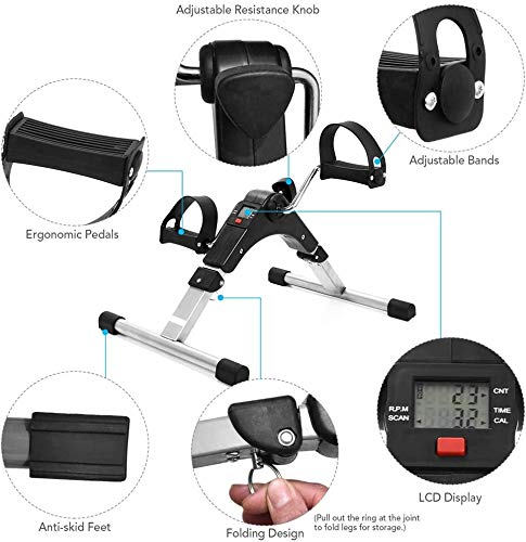 Pedal Exerciser Mini Exercise Bike Arm and Leg Exercise Peddler Machine - AlifdukanAlifdukan types here :)