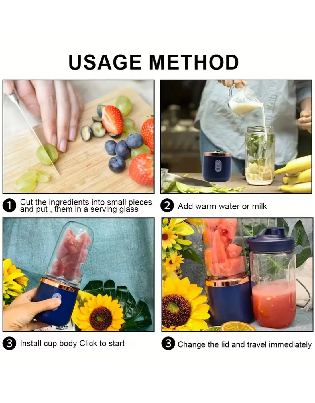 Rechargeable Portable USB Juicer Blender