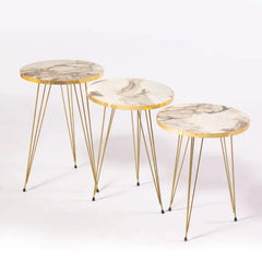 Round White/Black Side Table / Coffee Table - AlifdukanAlifdukan types here :)