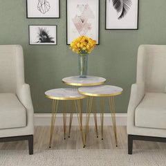 Round White/Black Side Table / Coffee Table - AlifdukanAlifdukan types here :)