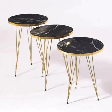 Round White/Black Side Table / Coffee Table - AlifdukanSmart Online Collection types here :)